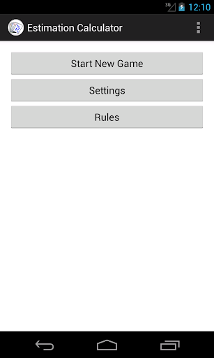Android application Estimation Calculator screenshort