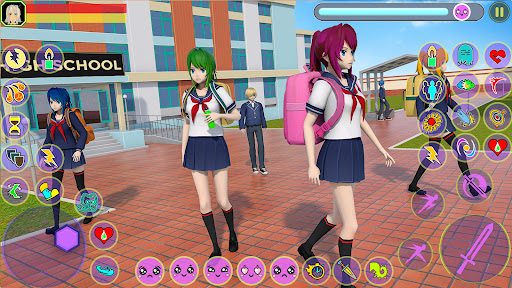 لعبة أنيمي ثانوية فتاة الحياة 3D apk مهكر4