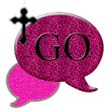 GO SMS THEME/PinkLeopardCross icon