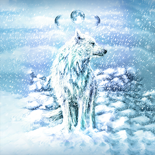 Wallpaper - Winter Alone Wolf logo