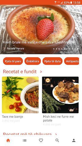 Android application UneGatuaj - Nje bote me receta screenshort