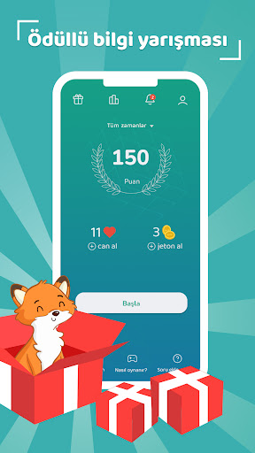 Android application Bil ve Kazan: Ödüllü Yarışma screenshort