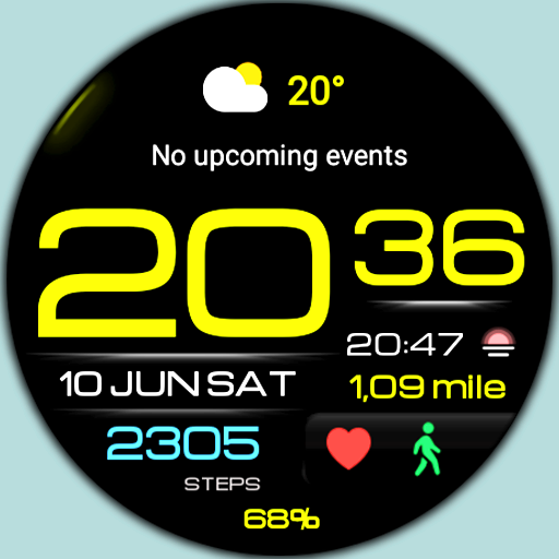WIN 038  Digital watch face Logo