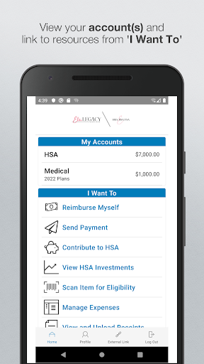 Android application Elite Legacy Services Benefits screenshort