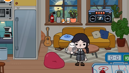 toca wednesday addams coloring