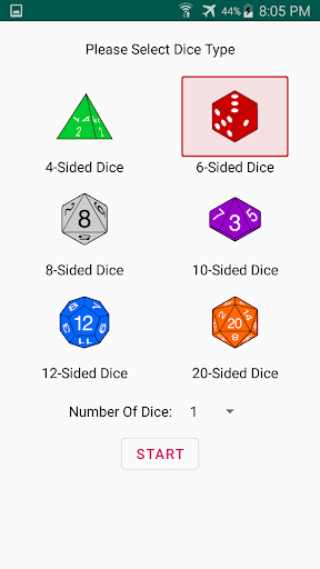 Android application Dice and Dice screenshort