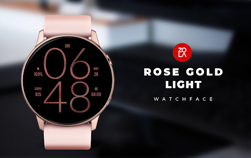 Android application Rose Gold Light Watch Face screenshort