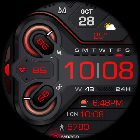 MD260 Digital watch face