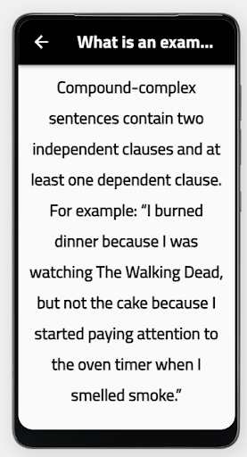 Android application complex syntax screenshort
