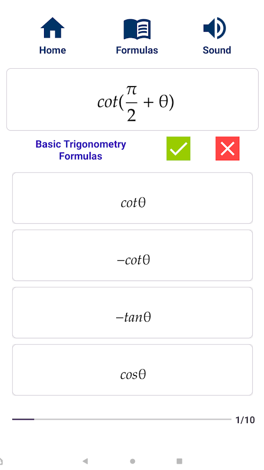 #10. Trigonometry Formulas Practice (Android) Podle: EdDragon
