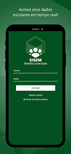 Android application SIGEM - Família Conectada screenshort