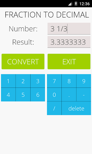 Fraction to Decimal Screen 2
