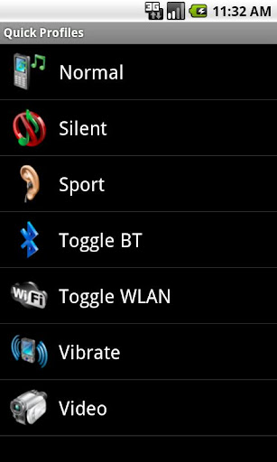 Android application Quick Profiles Pro screenshort