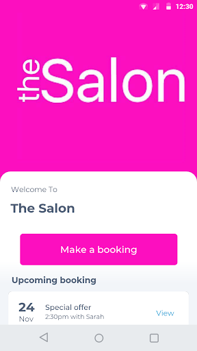 Android application The Salon screenshort