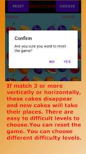 Match Three Cakes Game
