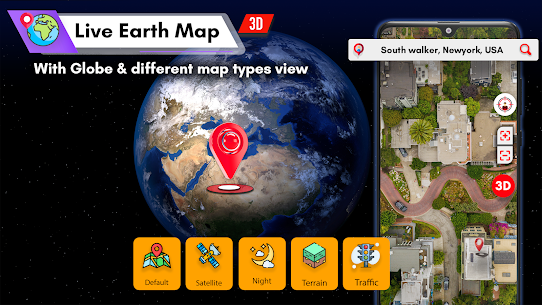 Live Earth Map HD-GPS Satellite  Live Street View New Apk 4