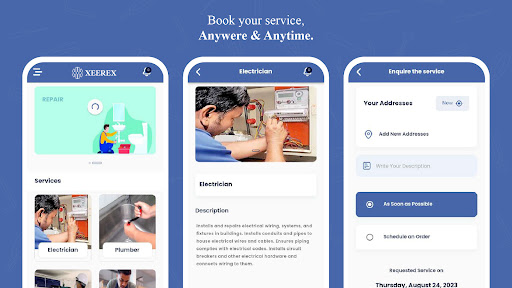 Android application Xeerex screenshort