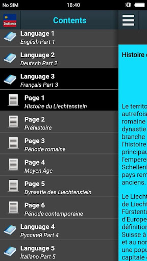 Aperçu de l'application