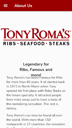 Tony Romas Screen 3