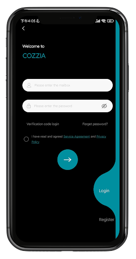 Android application Cozzia screenshort