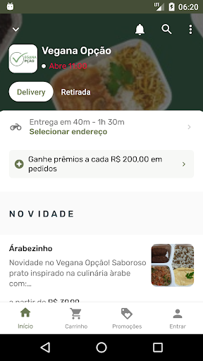 Android application Vegana Opção screenshort