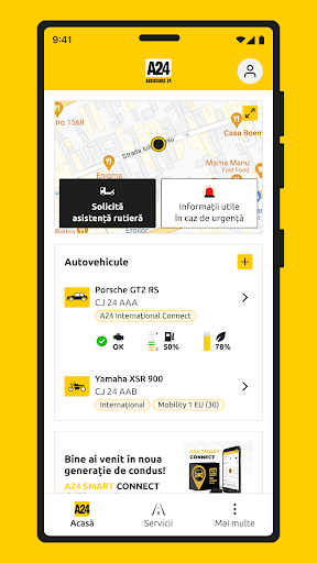 Android application A24 ASSISTANCE screenshort
