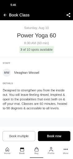 Reach Power Yoga Screen 3