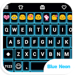 Cover Image of Unduh Neon Blue Emoji Keyboard Theme 1.0.5 APK