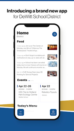 Android application DeWitt School District screenshort