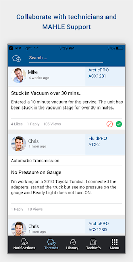 MSS MAHLE Forum Screen 2