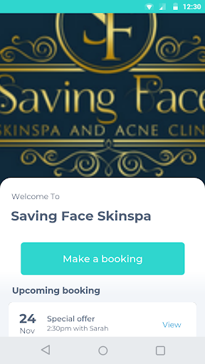 Android application Saving Face Skinspa screenshort