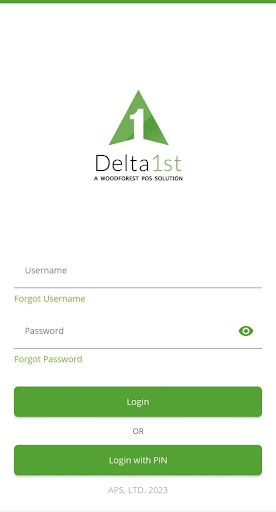 Android application Delta1st POS Service (PP) screenshort