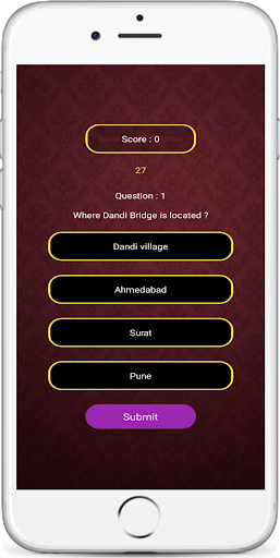 Android application KBL QUIZ screenshort