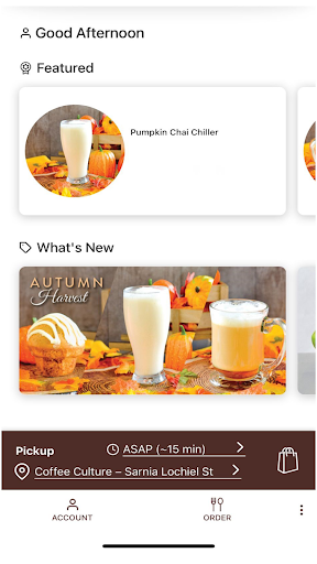 Android application Coffee Culture Café & Eatery screenshort