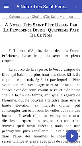 Android application Catena aurea - Chaîne d'Or screenshort