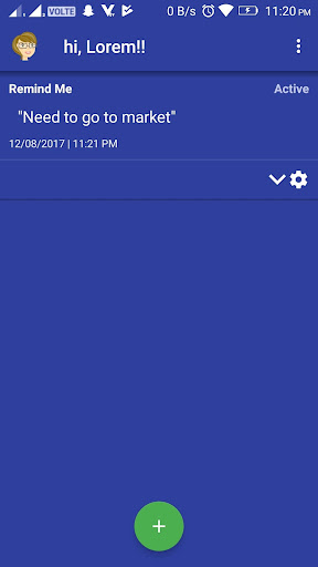 Speak Reminder Screen 2