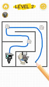 Игра туалет: Draw Maze