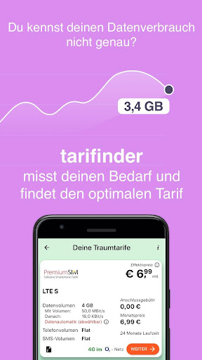 Android application tarifinder - Faire Handytarife screenshort