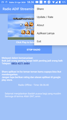 Radio ADIF Streaming Screen 2