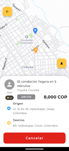 Mevo Taxis Screen 3