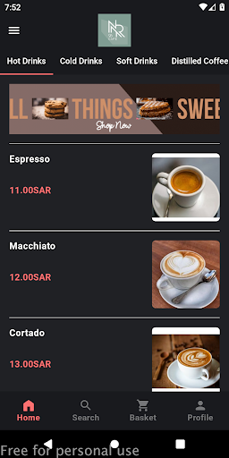 Android application NR96Cafe - ان آر 96 كافي screenshort