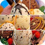Summer ice cream puzzle icon