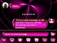 screenshot of SMS Messages SpheresPink Theme