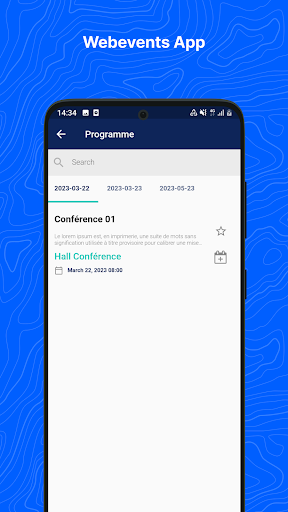 Webevents App Screen 3