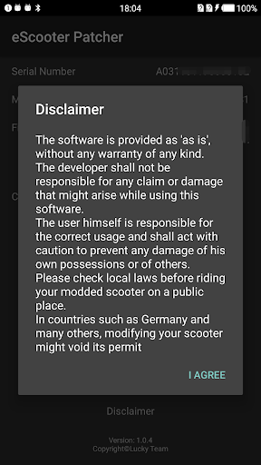 eScooter Patcher Screen 2
