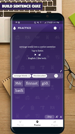 Icelandic Sentence Master Screen 2