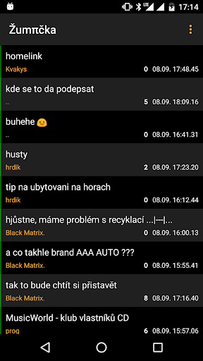 Android application Žumpa Reader screenshort