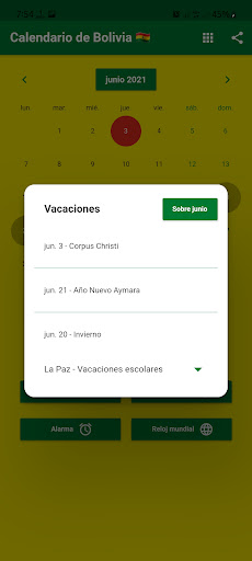 Calendario de Bolivia 2024 Screen 2