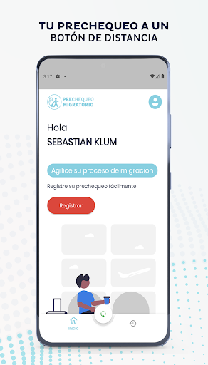 Android application Prechequeo Migratorio screenshort