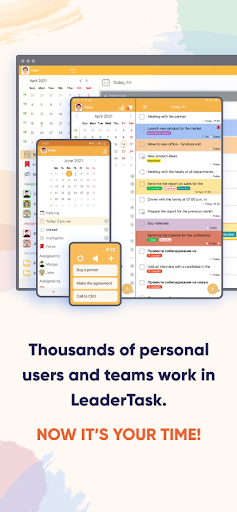 Screenshot of LeaderTask: to do and reminder